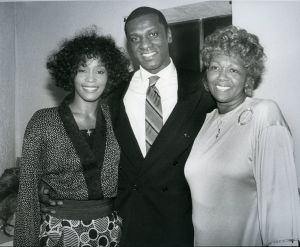 Whitney Houston, brother Gary and Mom 1988, NJ.jpg